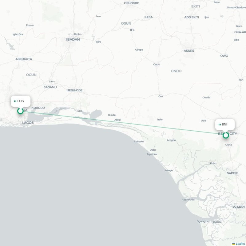 LOS - BNI route map