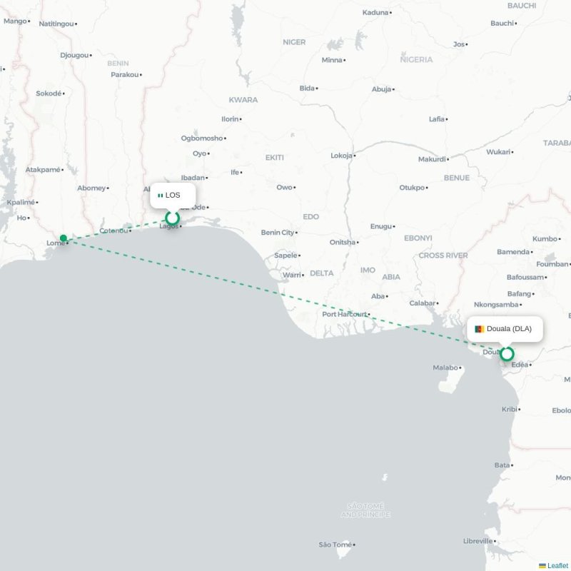 LOS - DLA route map
