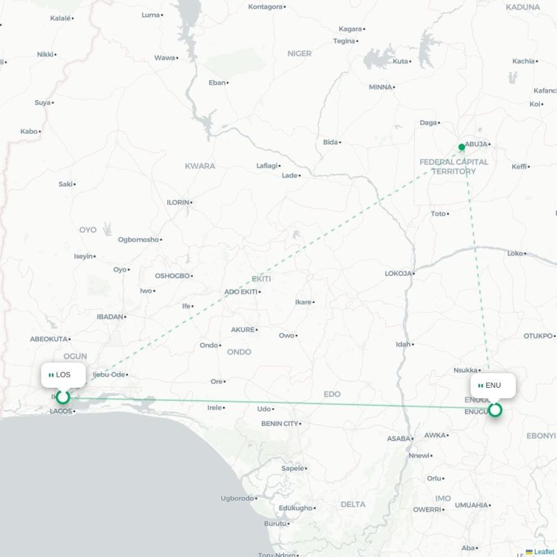 LOS - ENU route map