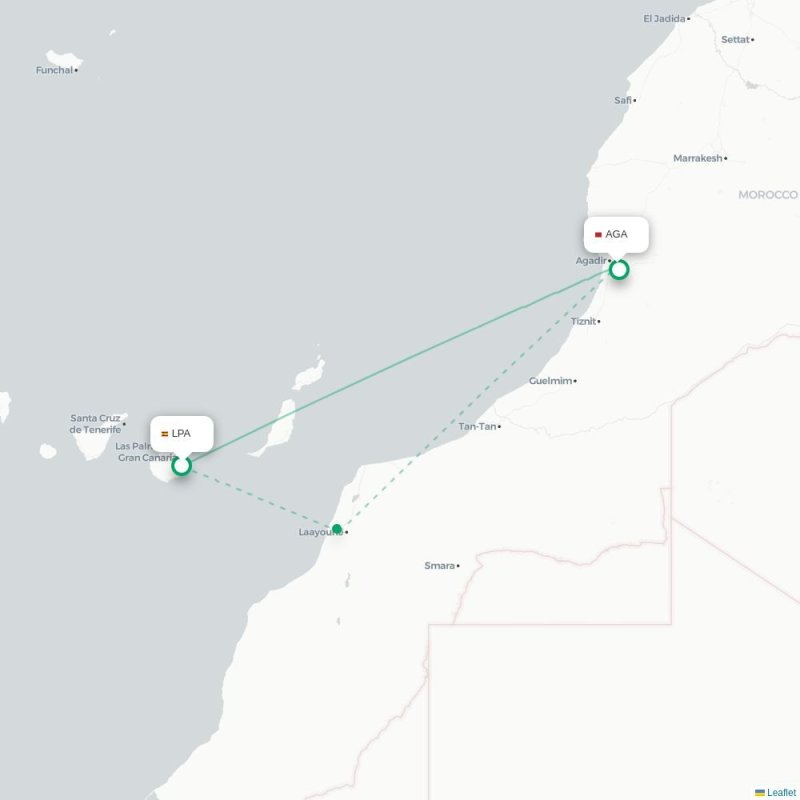 LPA - AGA route map
