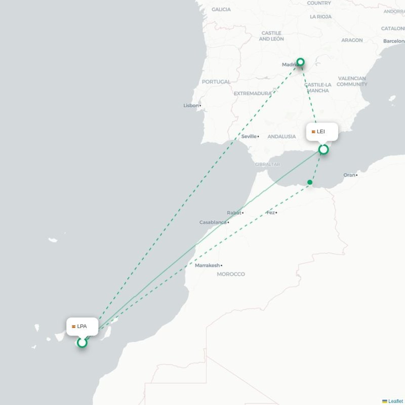 LPA - LEI route map