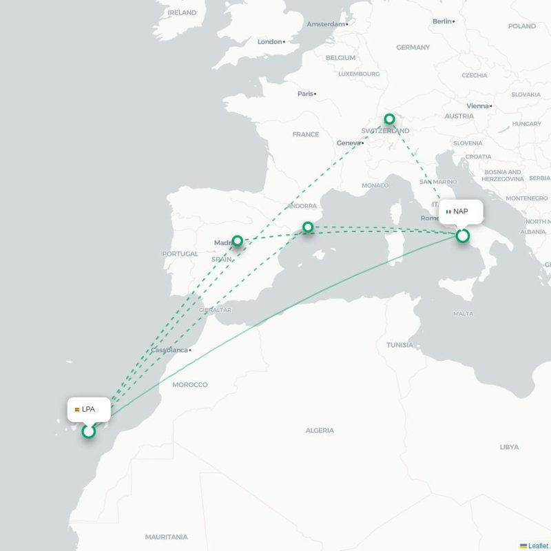 LPA - NAP route map