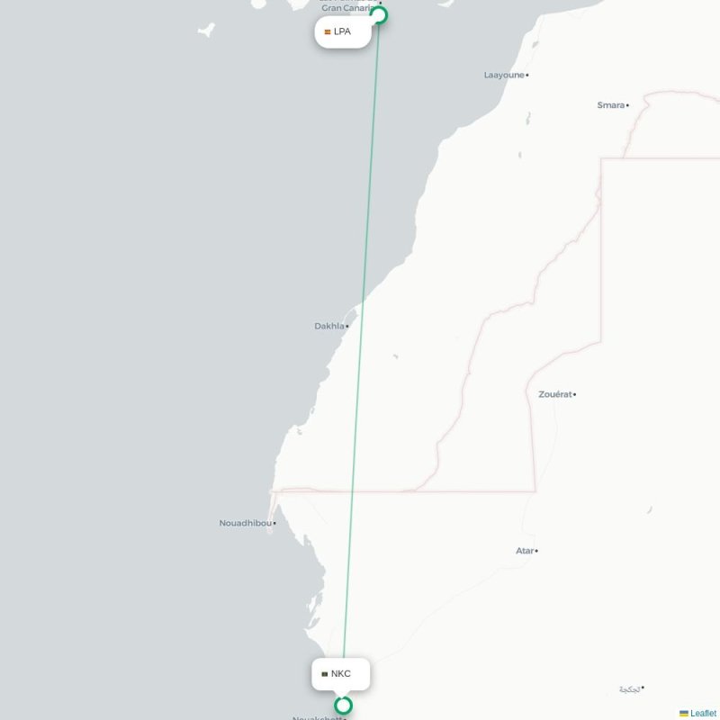 LPA - NKC route map