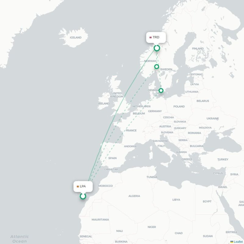 LPA - TRD route map