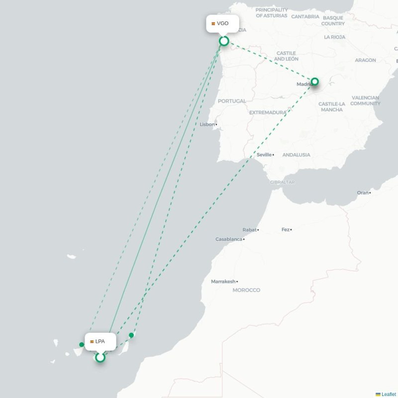 LPA - VGO route map