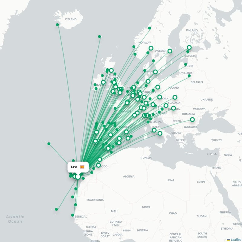 Route map Las Palmas  LPA 