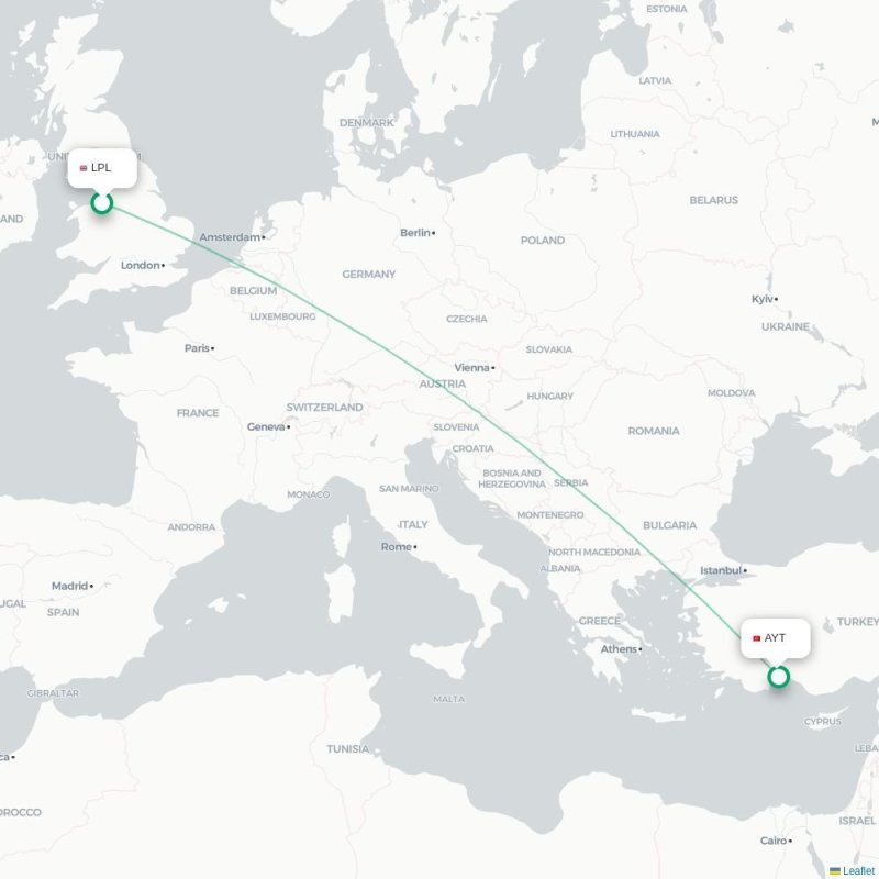 LPL - AYT route map
