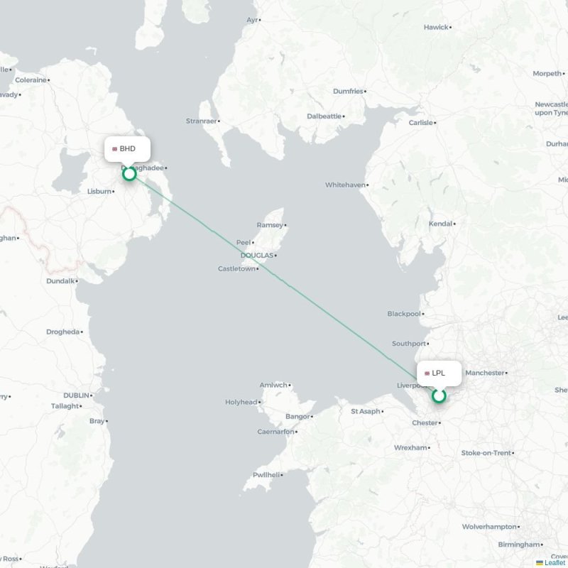LPL - BHD route map