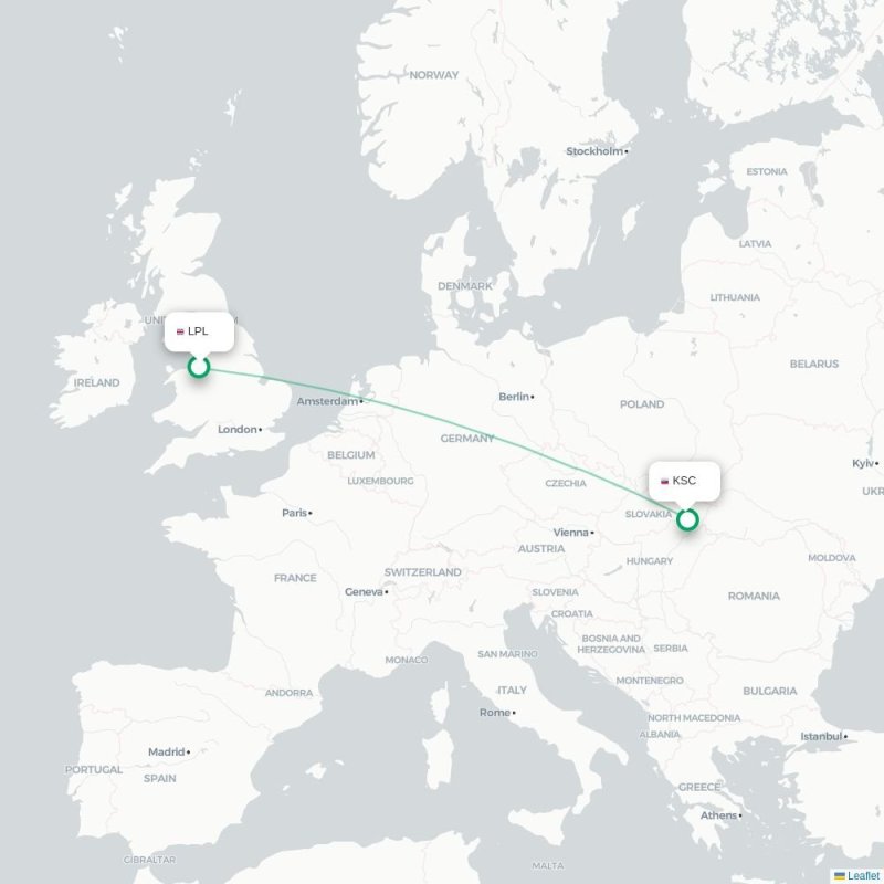 LPL - KSC route map