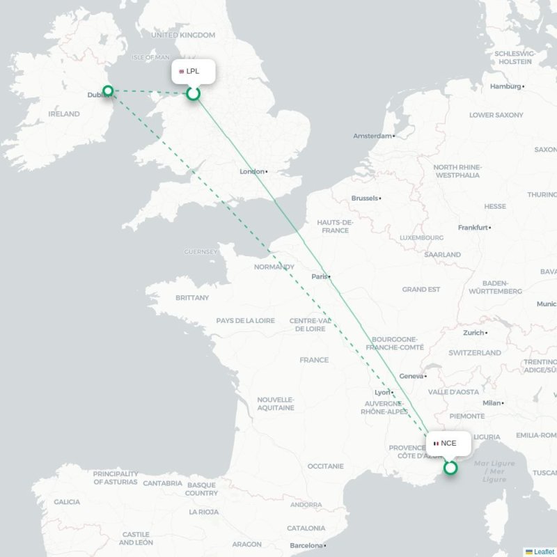 LPL - NCE route map