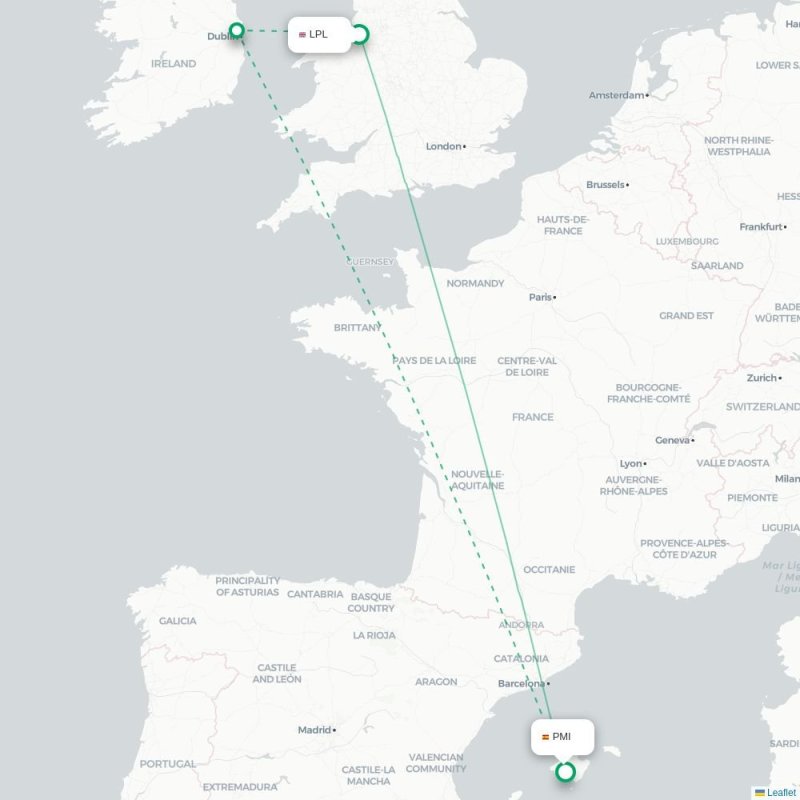 LPL - PMI route map
