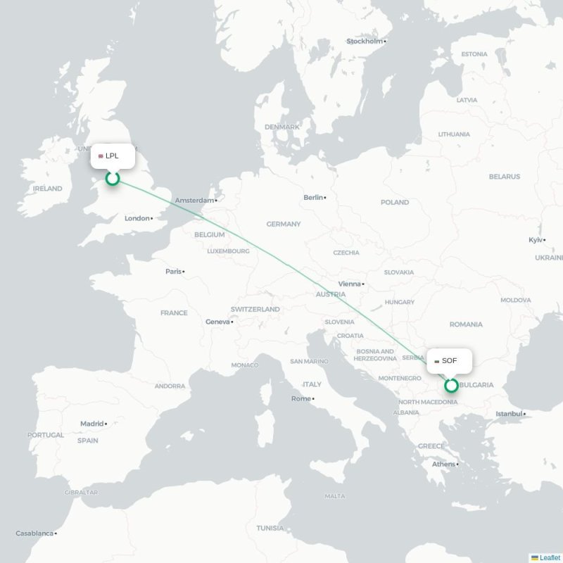 LPL - SOF route map