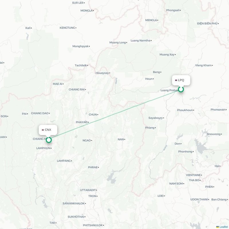 LPQ - CNX route map