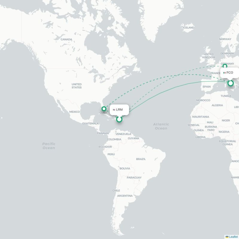 LRM - FCO route map