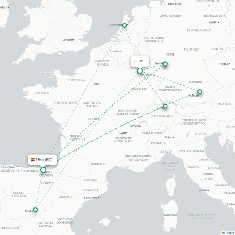 LUX - BIO route map