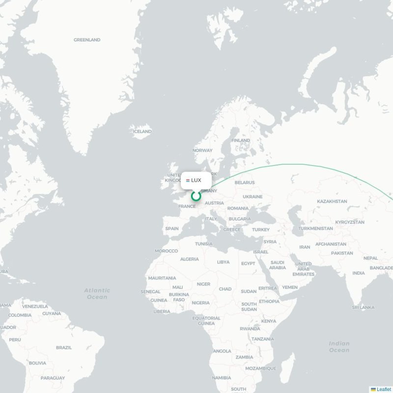LUX - CGO route map