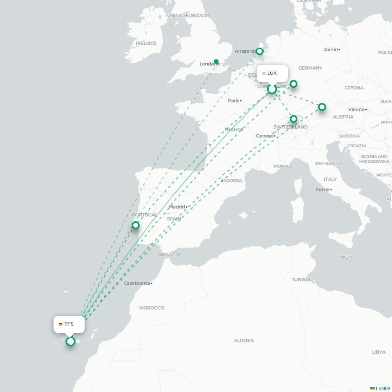 LUX - TFS route map