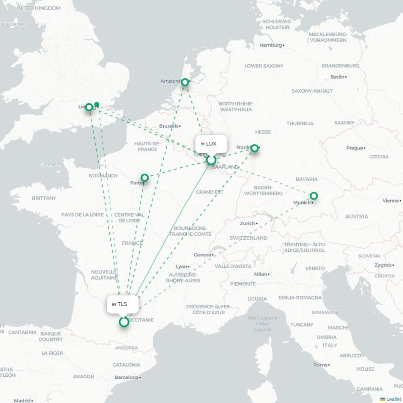 LUX - TLS route map