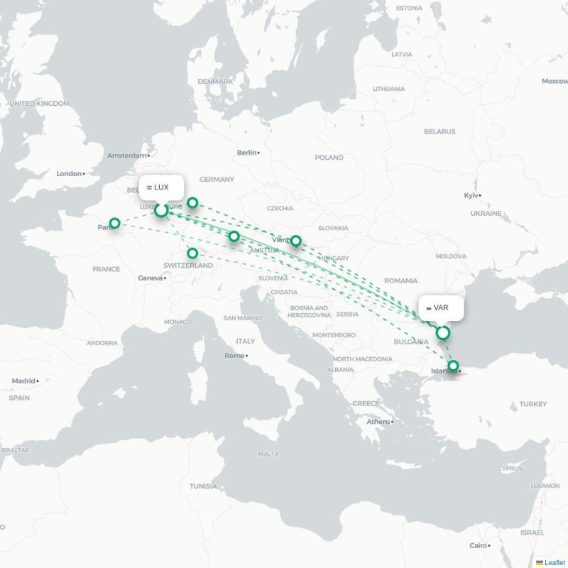 LUX - VAR route map
