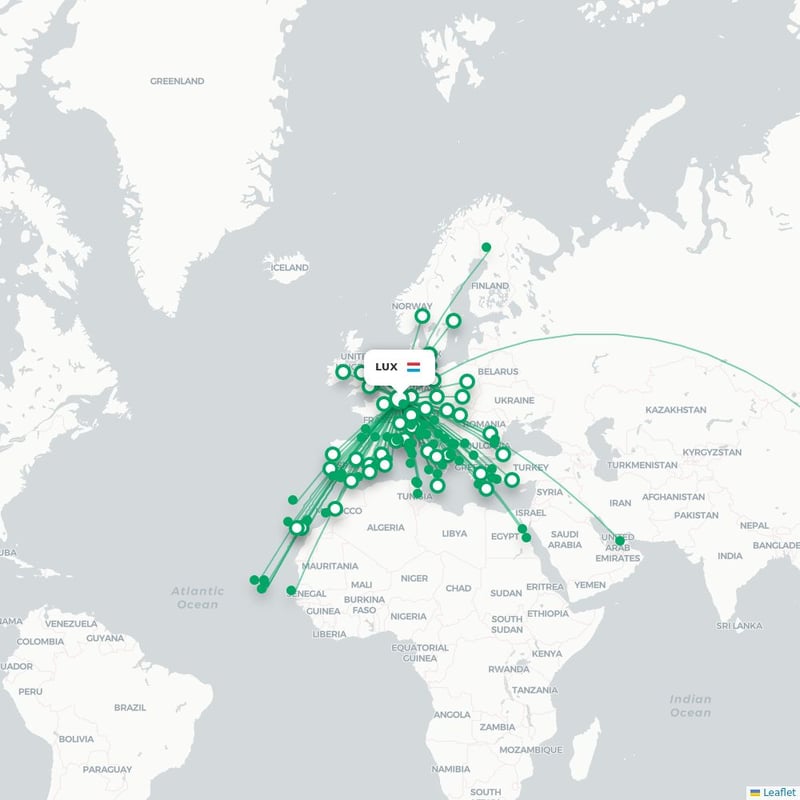 Route map Luxemburg  LUX 