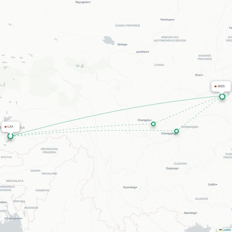 LXA - WDS route map