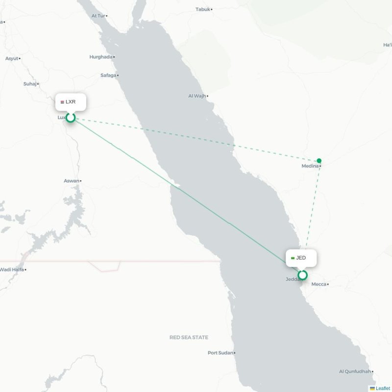 LXR - JED route map