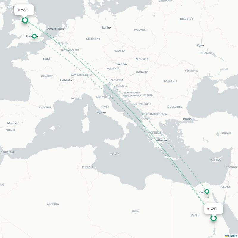 LXR - MAN route map