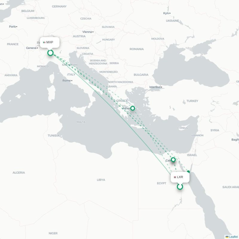 LXR - MXP route map