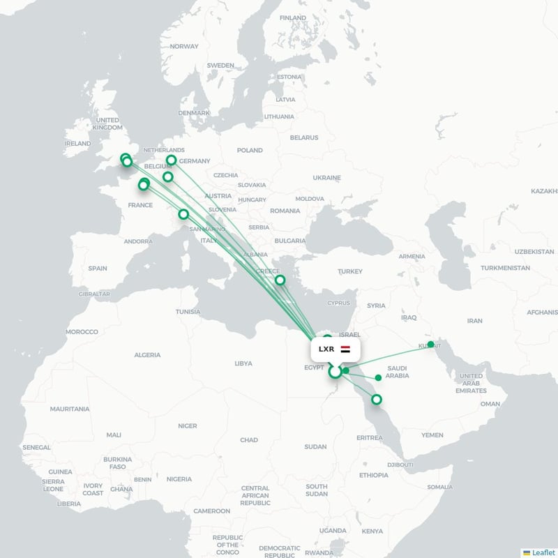 Route map Luxor  LXR 