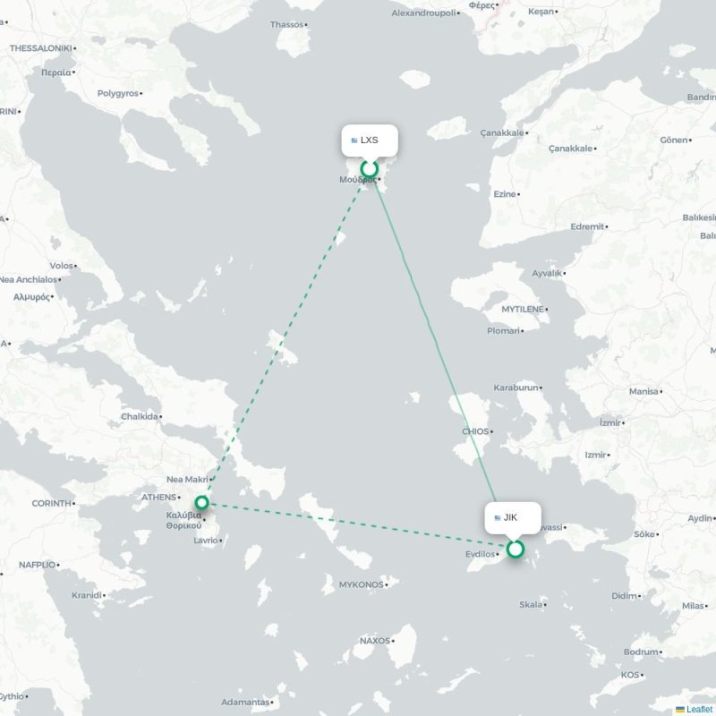 LXS - JIK route map