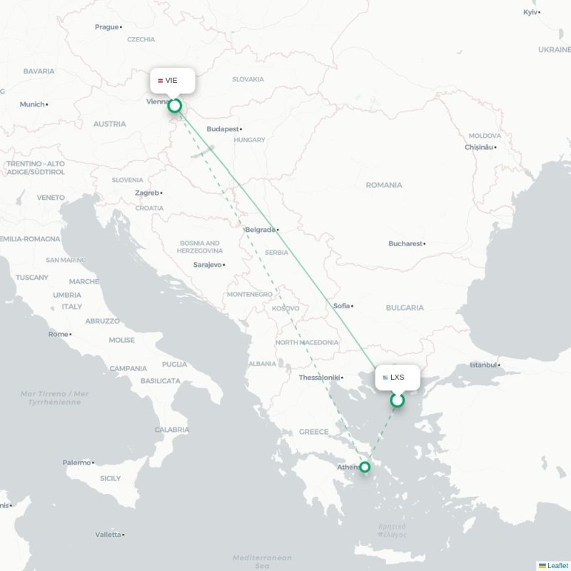 LXS - VIE route map
