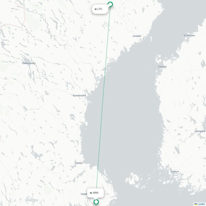 LYC - ARN route map