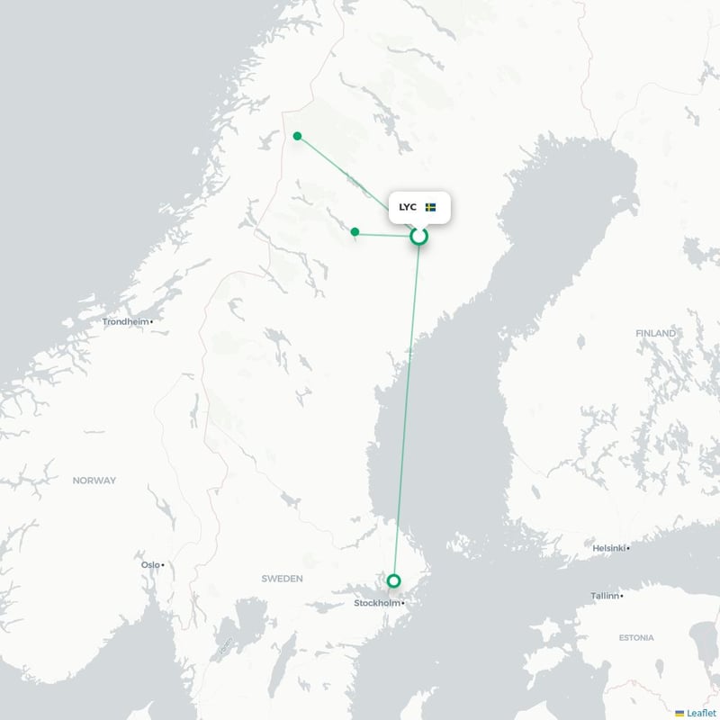 Route map Lycksele  LYC 