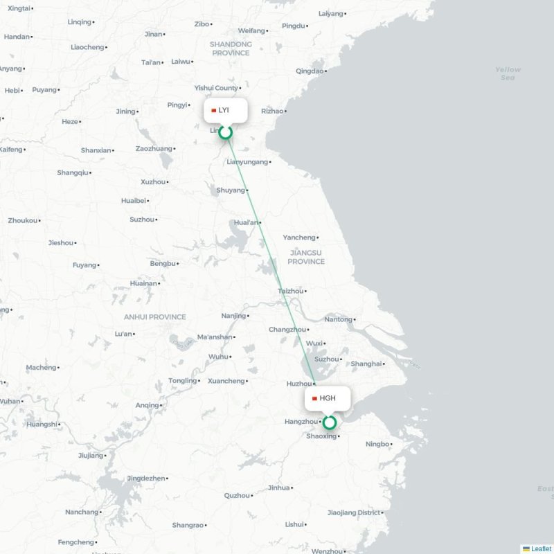 LYI - HGH route map