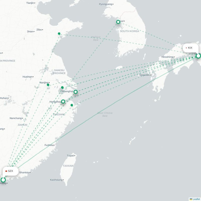 LYI - SZX route map