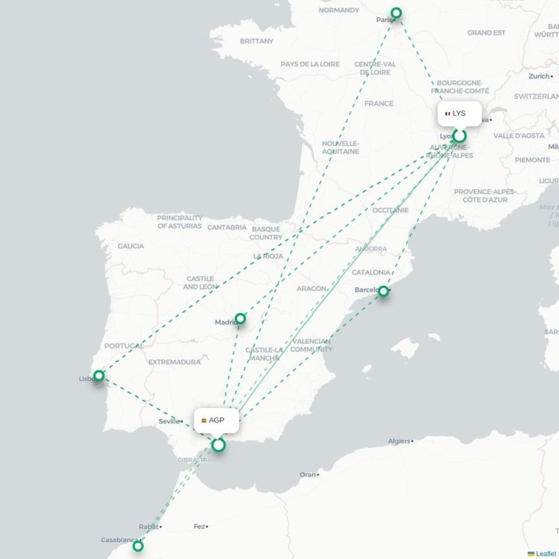 LYS - AGP route map