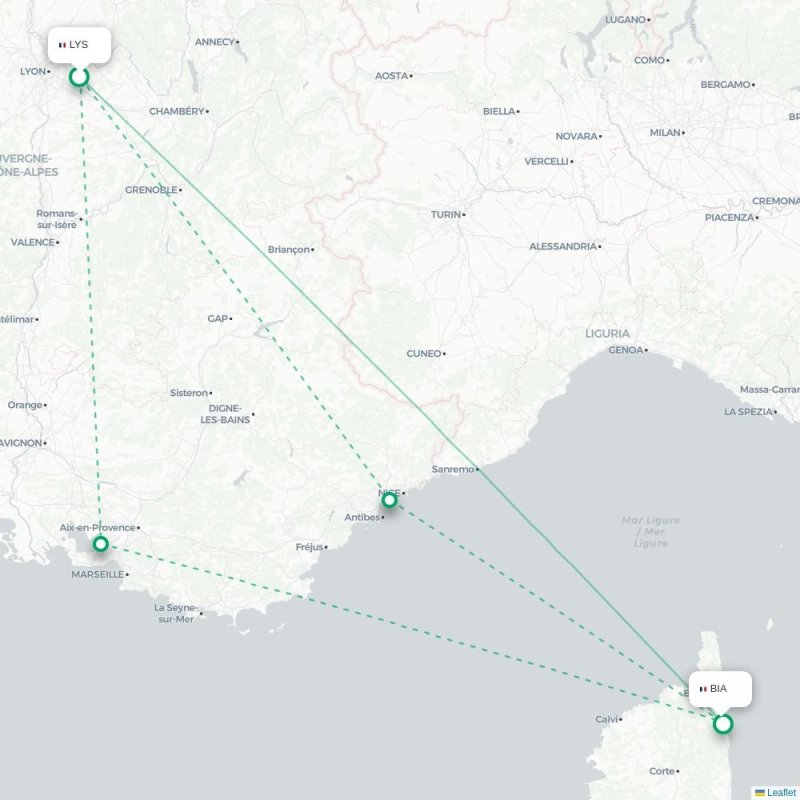 LYS - BIA route map