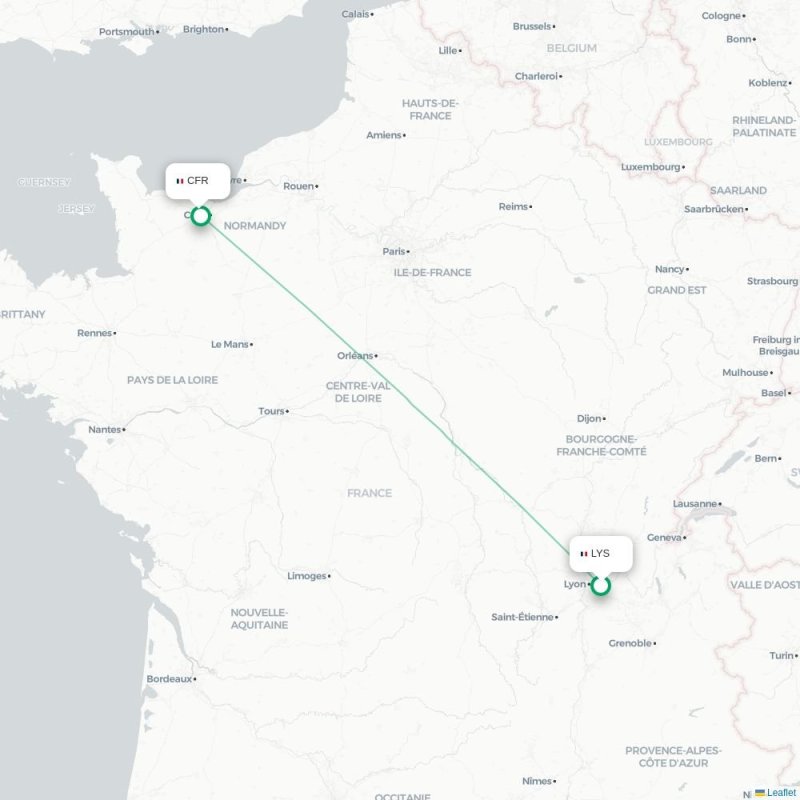 LYS - CFR route map