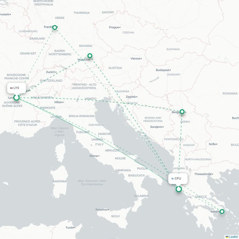 LYS - CFU route map