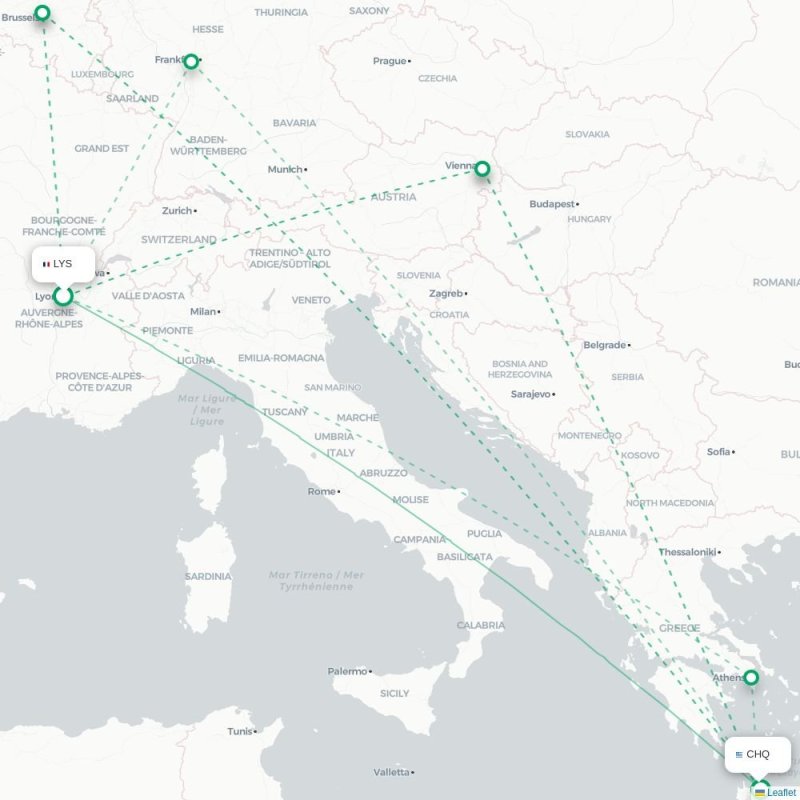 LYS - CHQ route map