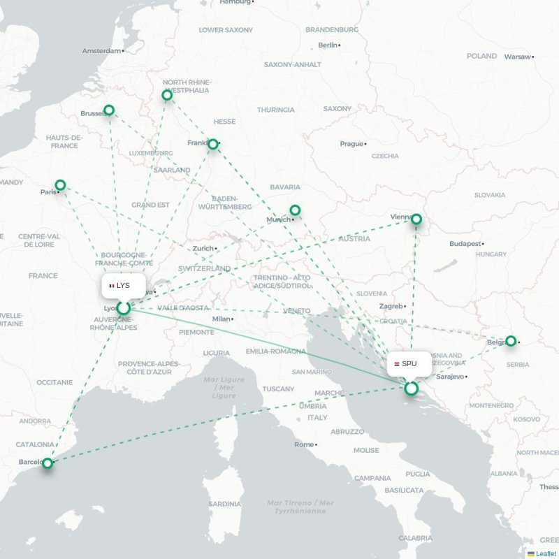 LYS - SPU route map