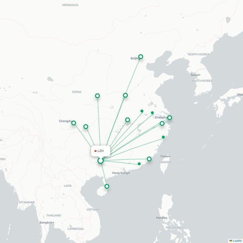 LZH - TFU route map