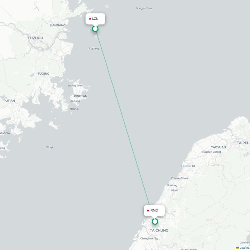 LZN - RMQ route map