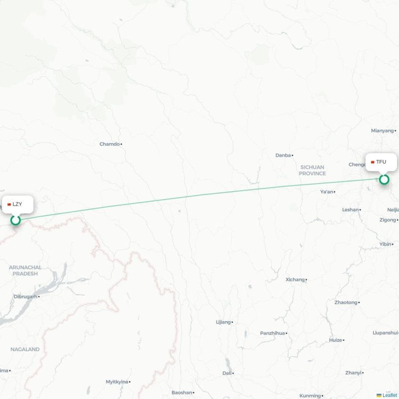 LZY - TFU route map