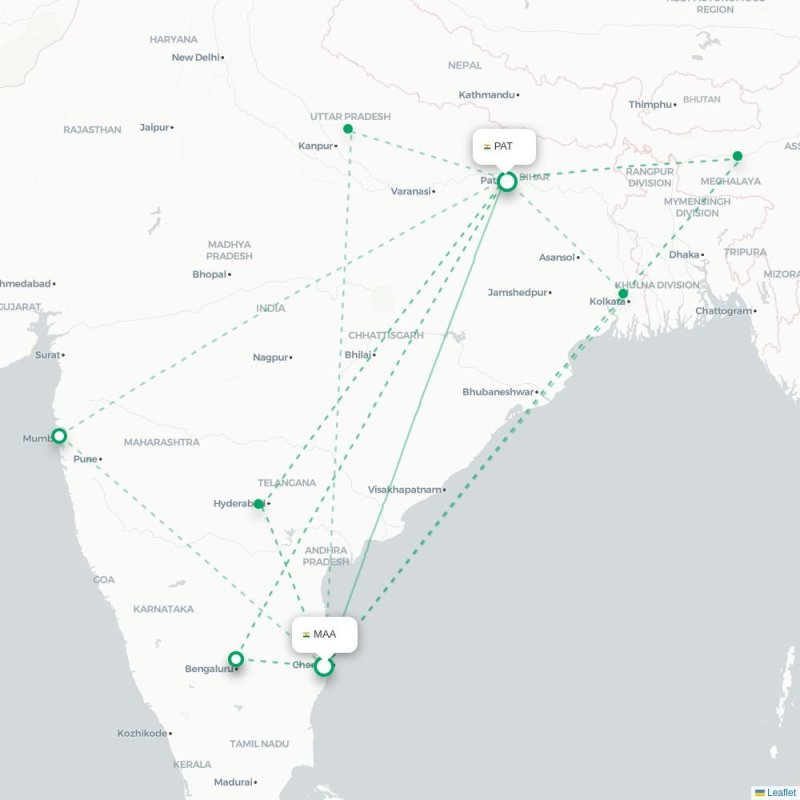 MAA - PAT route map