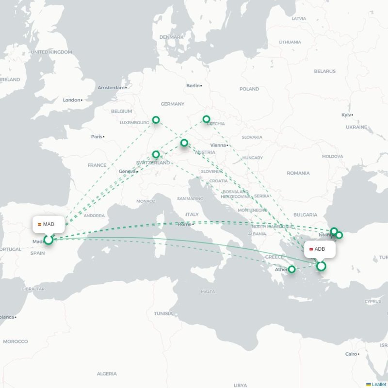 MAD - ADB route map