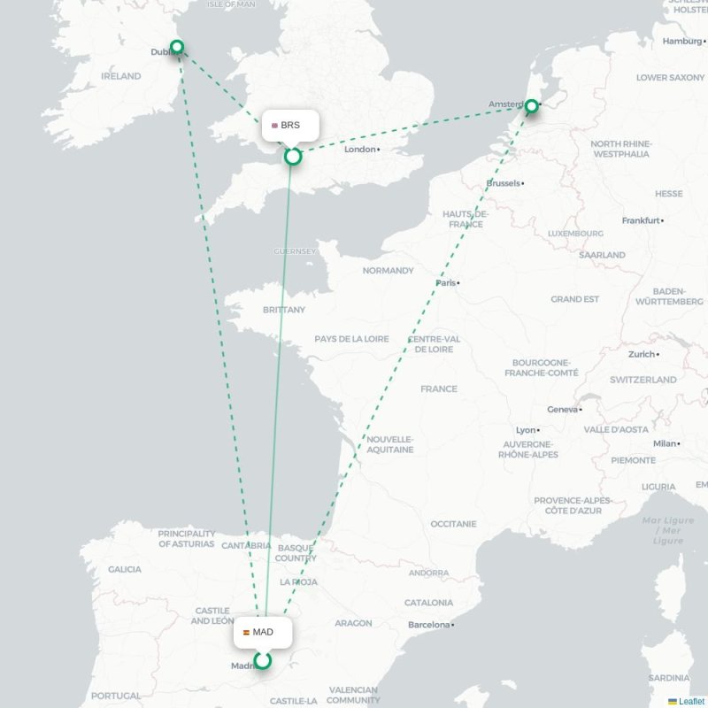 MAD - BRS route map