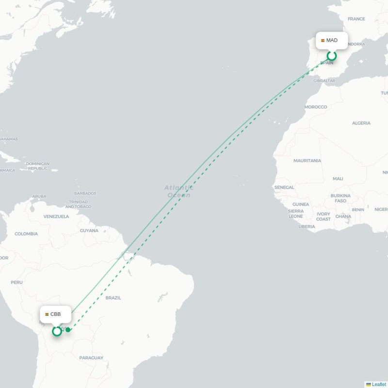 MAD - CBB route map