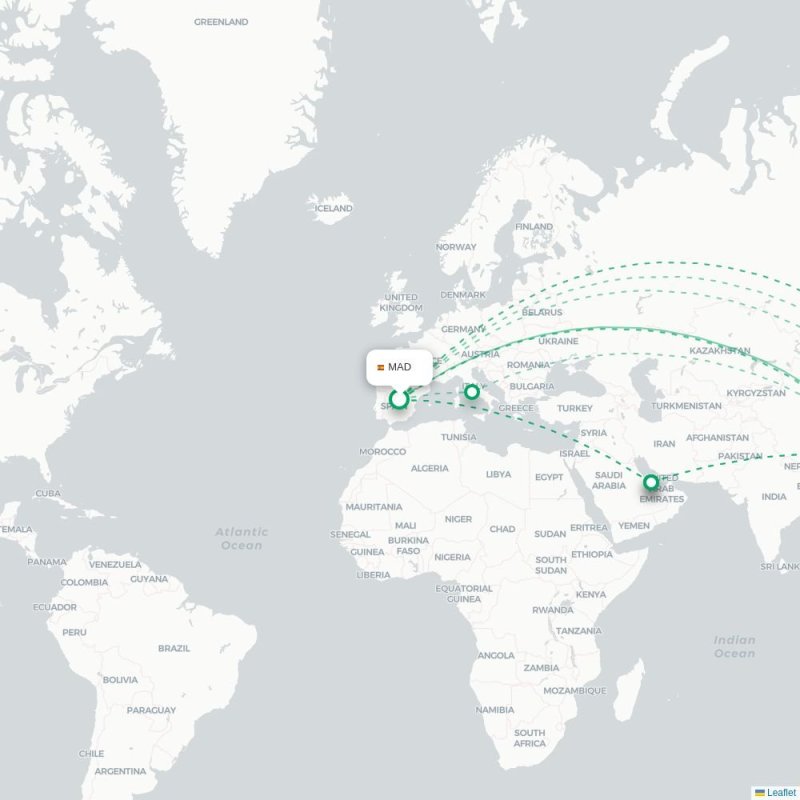 MAD - CKG route map