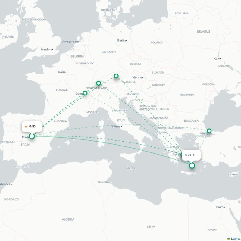 MAD - JTR route map